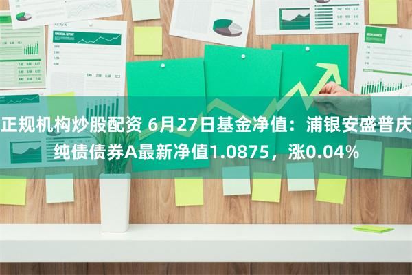 正规机构炒股配资 6月27日基金净值：浦银安盛普庆纯债债券A最新净值1.0875，涨0.04%