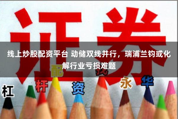 线上炒股配资平台 动储双线并行，瑞浦兰钧或化解行业亏损难题