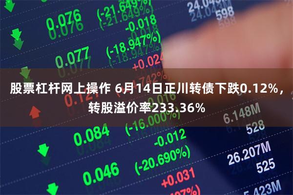 股票杠杆网上操作 6月14日正川转债下跌0.12%，转股溢价率233.36%