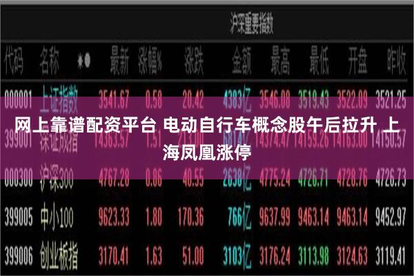 网上靠谱配资平台 电动自行车概念股午后拉升 上海凤凰涨停